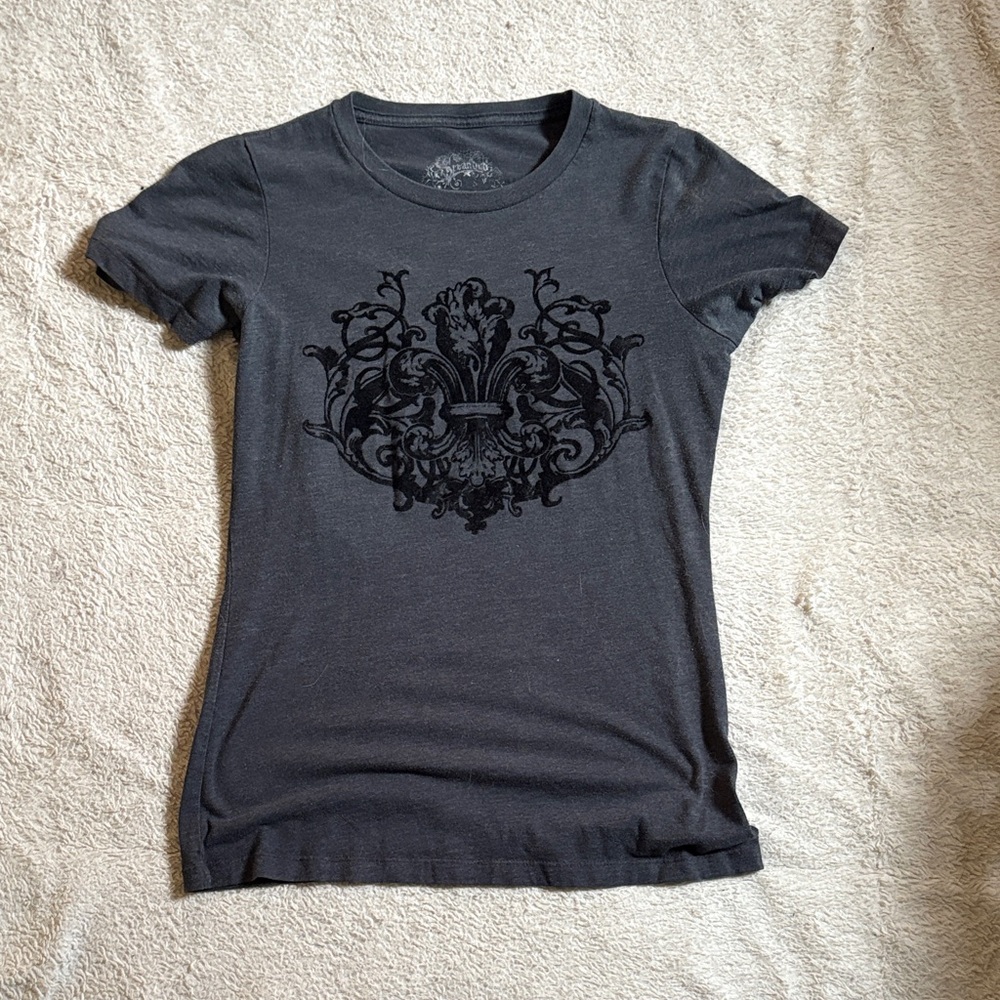 Elegant Black Graphic Women's Top
